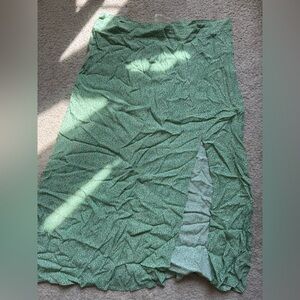 Green Floral Maxi Skirt